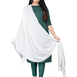 EBADAT Women Black Viscose Rayon Dupatta-picture-32