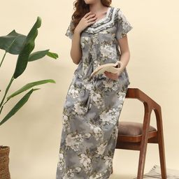 SEPHANI Women Printed Maxi Nightdress-image-98