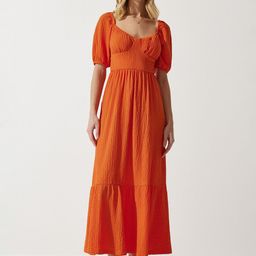 Happiness istanbul Puff Sleeve Maxi Dress-image-29