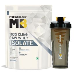 MuscleBlaze Raw Whey Isolate 1 Kg & Shaker Combo-image-16