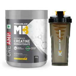 MuscleBlaze Creatine Monohydrate CreAMP Citrus Blast 0.55 lb with Shaker Combo-29