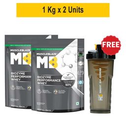 MuscleBlaze Biozyme Performance Whey 1 Kg Refill Unflavoured Pack Of 2-image-11