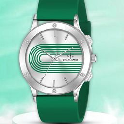CHARLIEKEEN Men Brass Printed Dial Analogue Watch CC-GR022-GRN-GRN-1