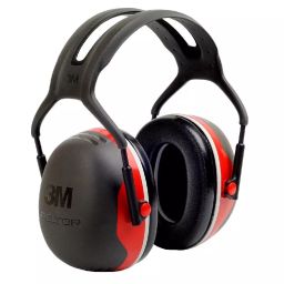 3M Peltor X3A 28 dB X-Series Over-the-Head Ear Muffs Black/Red-12