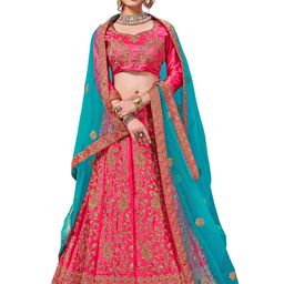 Maroosh Embroidered Thread Work Unstitched Lehenga & Blouse With Dupatta-picture-24