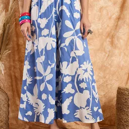 InWeave Women Floral Printed Flared Palazzos-image-99