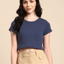 Hang and wear Pure Cotton Ribbed Crop Top-image-61