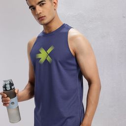 HRX by Hrithik Roshan Brand Logo Printed Rapid-Dry Running T-shirt-picture-16