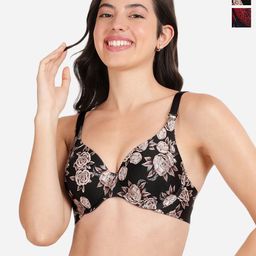 shyaway Pack of 2 Floral Balconette Bra - Medium Coverage Underwired Lightly Padded-picture-17