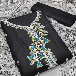 A TO Z CART Embroidered Pure Cotton Unstitched Dress Material-image-45