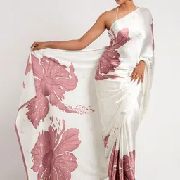 ASISA Sudha Floral Printed Satin Saree-picture-22