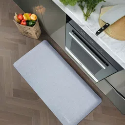 OBSESSIONS Grey Stain & Water Resistant Anti Skid Floor Mat-54