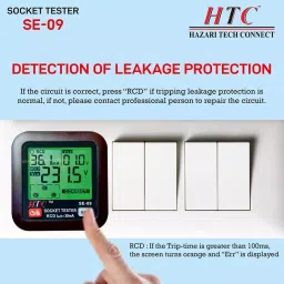 HTC Three Hole Socket Line Sequence Detection Tester 30 to 260 V Range, SE-09 image 3