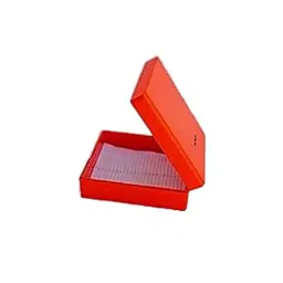 WKM 25 Slides Red Color Plastic Slide Storage Box for Microscope KT63SB image 2