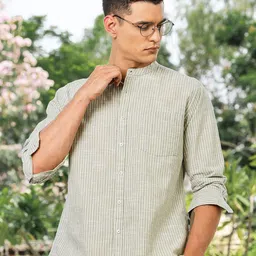 Mast & Harbour Men Premium Opaque Striped Casual Shirt-picture-4