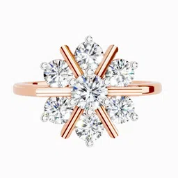 Sparkles Lab Grown Diamond 0.9 Carat IGI Certified Round Starburst Ring-image-66