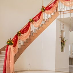 Special You Dark Red & Dusky Pink 2 Pieces Satin Cloth & 2 Led Lights-image-5