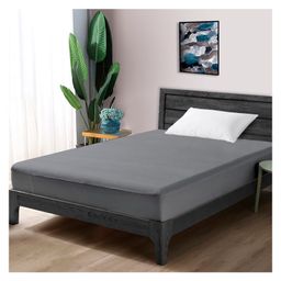 Divine Casa Water Proof Terry Cotton Mattress Protector Noiseless Soft Breathable Fit on Mattress for Pets Kids 3" x 6" - Grey-image-121
