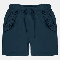 Kiddopanti Frill Detailed Pocket Hot Shorts -  Navy Blue-picture-34
