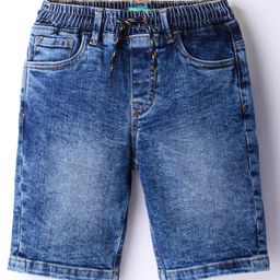 UCB Cotton Woven Knee Length Solid Color Shorts - Navy Blue-image-81