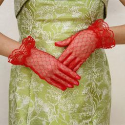 Tipy Tipy Tap Fullfinger Netted Gloves - Red-image-12
