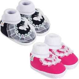 NESKA MODA Black Cotton Booties-picture-35