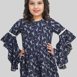 BEING NAUGHTY Floral Print Bell Sleeve Blouson Top-picture-17