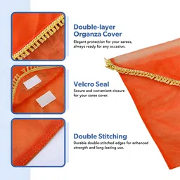 Aura Orange Set of 4 Regular Multi-Utility Organisers image 5