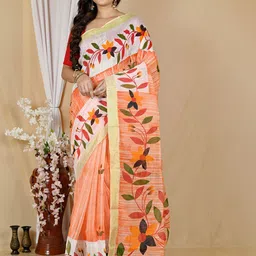 DipDiya Floralari Block Print Saree-image-19