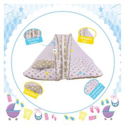 Toddylon Baby Mattress with Net New Born Sleeping Bag & 4 Pcs Gaddi Set - Green image 5