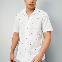 max Floral Printed Spread Collar Cotton Casual Shirt-image-12
