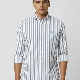 Van Heusen Sport Men Slim Fit Opaque Striped Casual Shirt-image-23