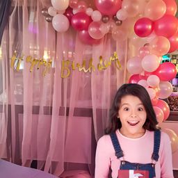 Special You 53 Pcs Pink & White Balloons & Banner Festive Decor-picture-5