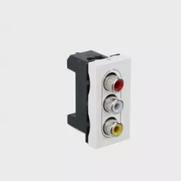 Legrand Myrius 3 X Female RCA Audio and Video Socket Connector 1 Module 6730 57-34