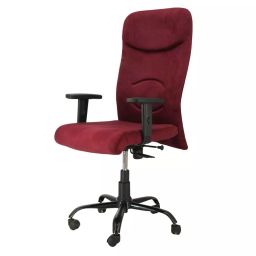 zidle Titan Adjustable Revolving Arm Office Chair Synthetic Fiber & Foam 83.82x66 cm Maroon for Study & Home Office-29