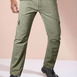 Jb Just BLACK Men Relaxed Cargos Trousers-image-104
