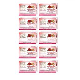 NATURE LEAGUE Set of 10 Blooming Rose & Almond Handmade Soap with Goat Milk -100 g Each-3