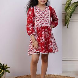 Critter Kids Girls Floral Printed Fit & Flare Dress-20