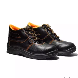 HEALTH SAFE Safety Shoes High Ankle PVC Sole Single Density Black & Orange Size UK 7, HS-SAFETY-SHOES-HA-7-image-36