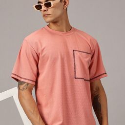 Rodzen Men Drop-Shoulder Sleeves Pockets T-shirt-image-47