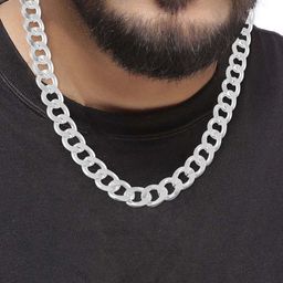 MEMOIR Unisex Brass Silver-Plated Chain-10