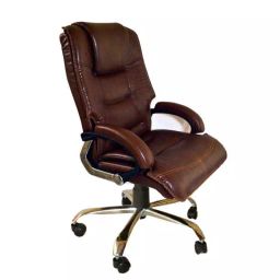 Stolica Brown High Back Leatherette Office Chair-image-46
