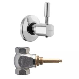 CERA Gayle Quarter Turn Single Lever Wall Mount Flush Cock, F1014751 + F4060102 (Set of 2 Pcs)-38