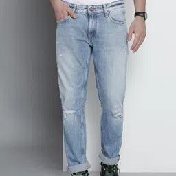 Tommy Hilfiger Men Blue Slim Fit Heavy Fade Stretchable Casual Jeans-image-62