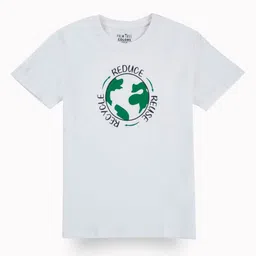 Palm Tree Boys Printed Raw Edge T-shirt-image-1