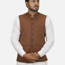 GARGIAN Master Cut Men Brown Polyester Jackets-picture-33