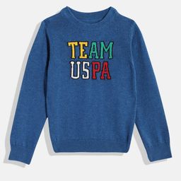 U.S. Polo Assn. Kids Boys Blue Printed Pullover-image-55