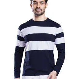 QUCO Men Colourblocked Bio Finish Applique T-shirt-image-74