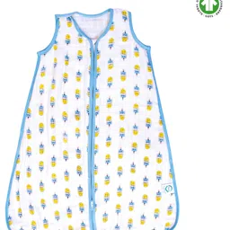 Theoni 100% Organic Cotton Muslin Sleeping Bag Popsicle Print - Blue-picture-6