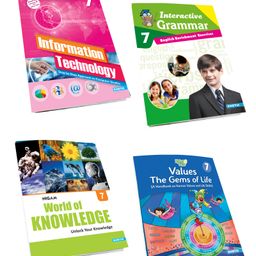 Self Enhancement Student Workbooks Grade 7 Computer Grammar World of Knowledge Value Education Set of 4 - English-10